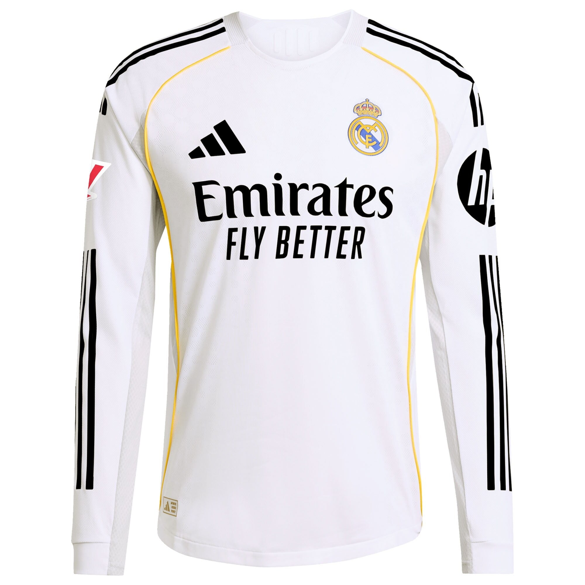 Jude Bellingham Real Madrid adidas 2025/26 Home Long Sleeve Jersey - White