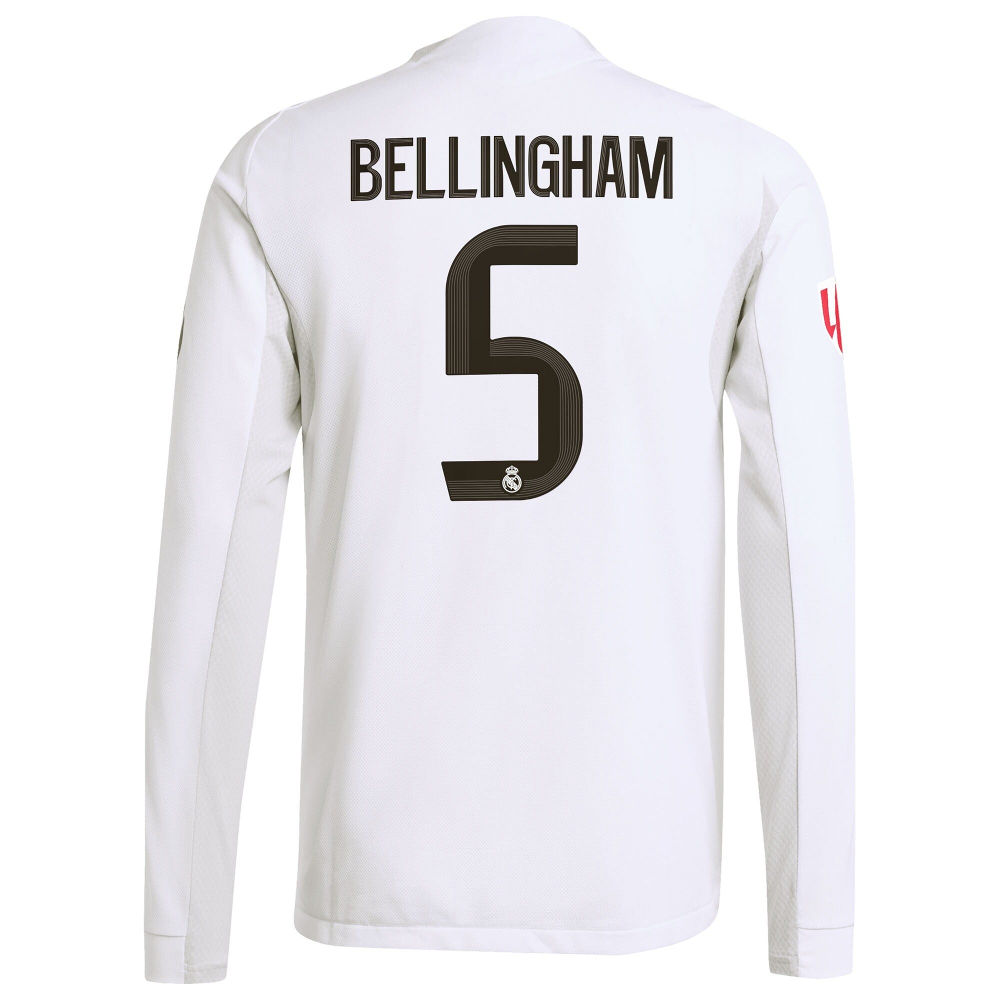 Jude Bellingham Real Madrid adidas 2025/26 Home Long Sleeve Jersey - White