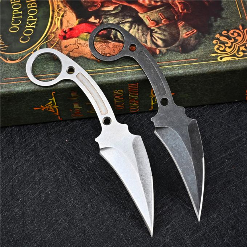 Karambit Knife Steel Handle Fixed Blade For Hunting