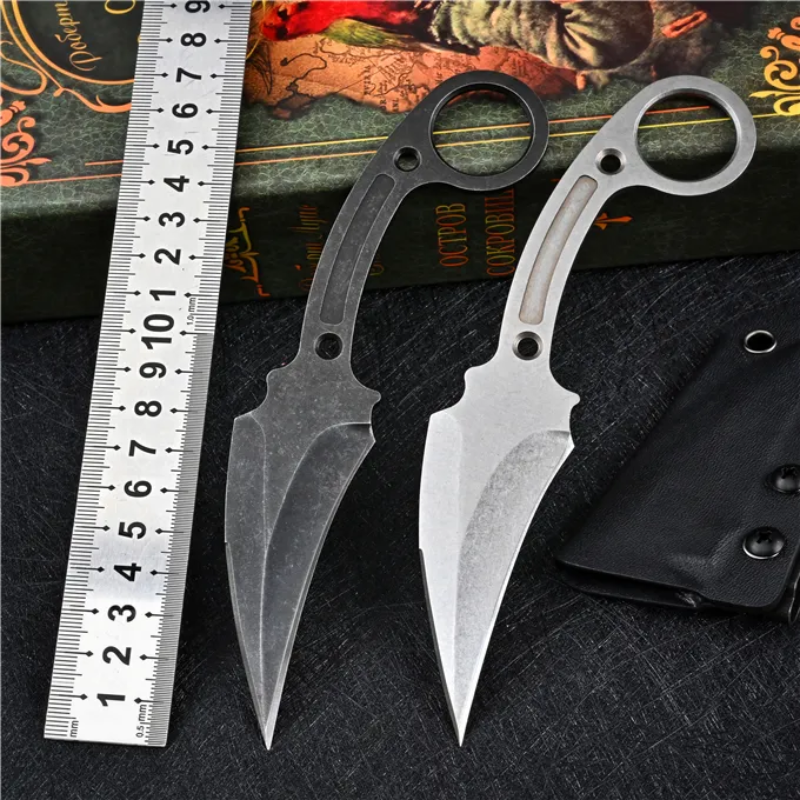 Karambit Knife Steel Handle Fixed Blade For Hunting