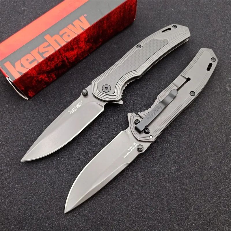 Kershaw 8310 Camping Hunting Pocket Knife Gray