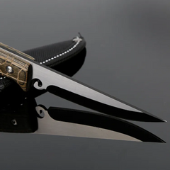 Knife Stainless Steel Fixed Blade Wood Handle For Hunting