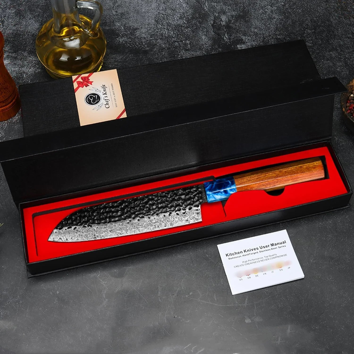 KnivesCollection™ 7" Santoku Knife – Japanese VG10 Damascus High-Carbon Steel Kitchen Knife with Ergonomic G10 Handle