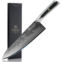 KnivesCollection™ 8" Damascus Chef Knife – Japanese VG10 High-Carbon Steel Kitchen Gyuto Knife