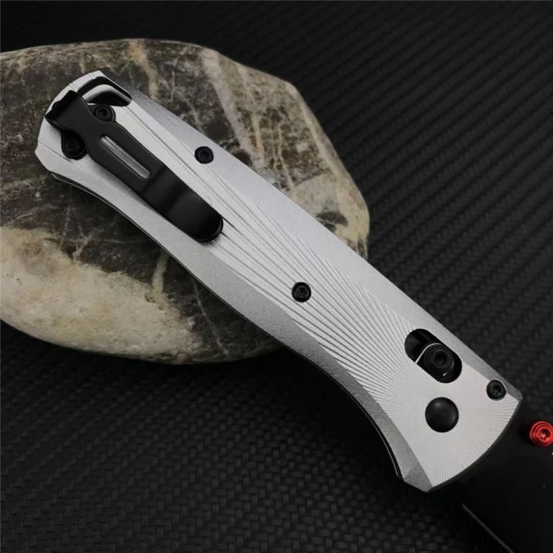 knivescollection™ bm535bk-4 bugout folding utility knife – m390 blade, aluminum handle