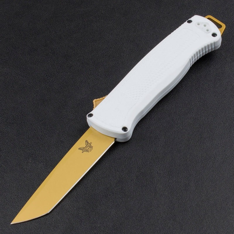 knivescollection™ bm5370fe folding utility knife – cpm-cruwear blade, cf-elite handle