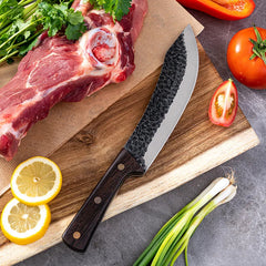 KnivesCollection™ Forged Boning & Cleaver Knife – 7" Stainless Steel Kitchen Knife with Pakkawood Handle