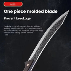 KnivesCollection™ Forged Boning & Cleaver Knife – 7" Stainless Steel Kitchen Knife with Pakkawood Handle