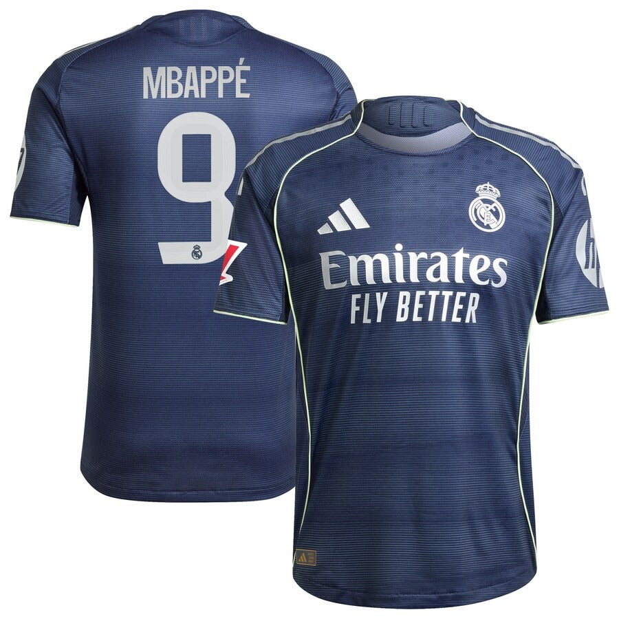 Kylian Mbappé Real Madrid adidas 2025/26 Away Player Jersey - Blue
