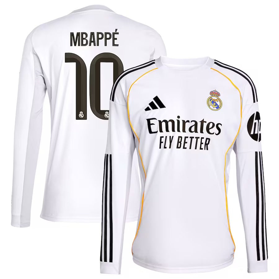 Kylian Mbappé Real Madrid adidas 2025/26 Home Player Jersey - White