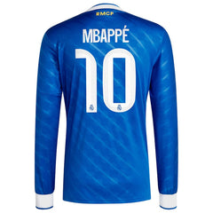 Kylian Mbappé Real Madrid adidas 2025/26 Third Long Sleeve Player Jersey - Blue