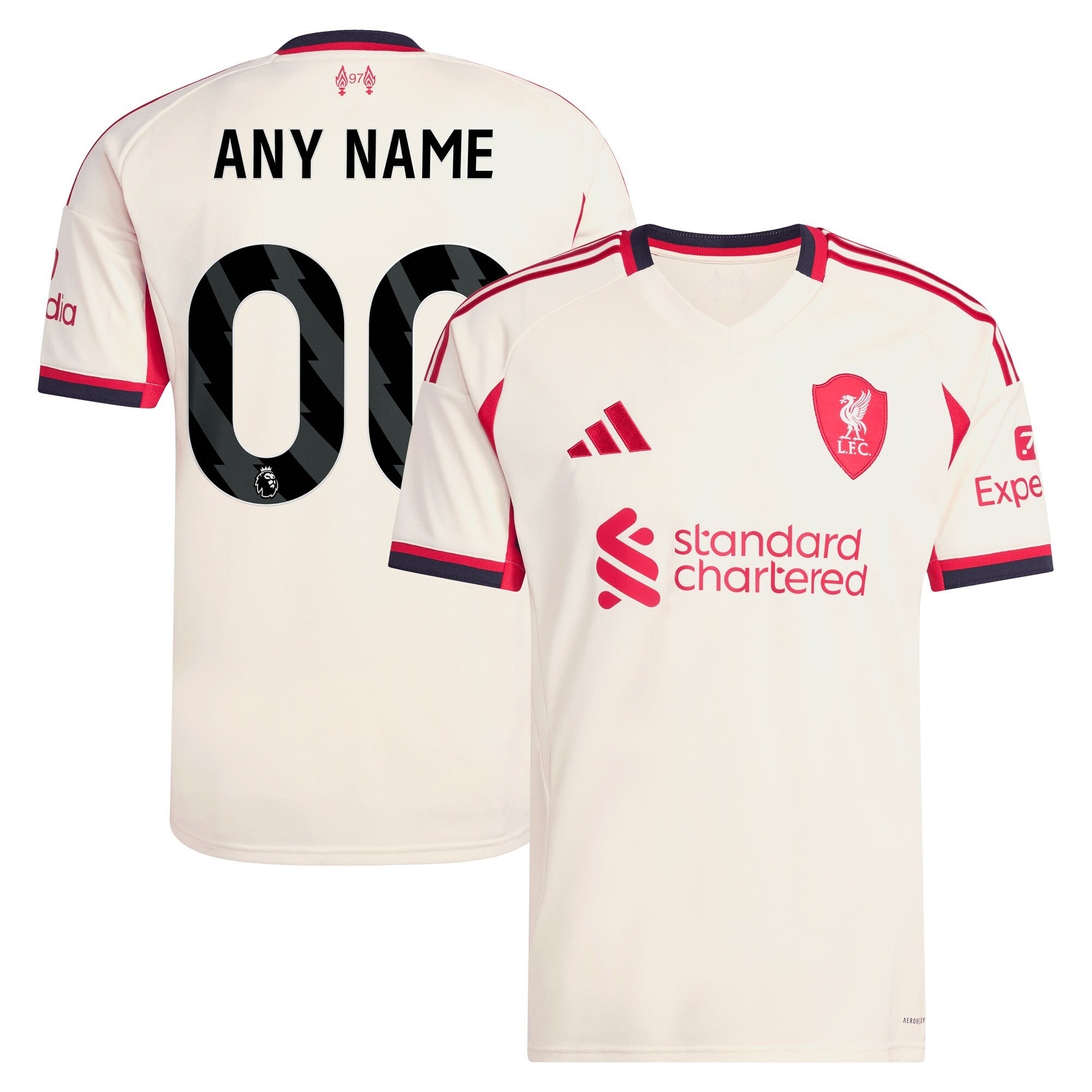 Liverpool adidas 2025/26 Away Custom Jersey - White
