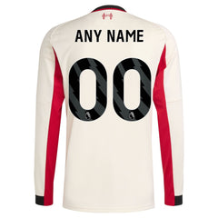 Liverpool adidas 2025/26 Away Long Sleeve Custom Jersey - White