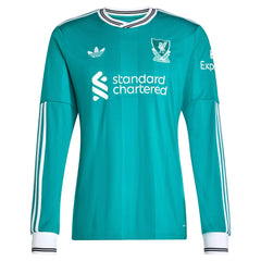 Liverpool adidas 2025/26 Third Long Sleeve Custom Jersey - Green