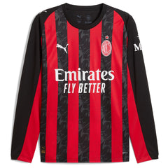 Luka Modric AC Milan Puma 2025/26 Home Long Sleeve Jersey - Red