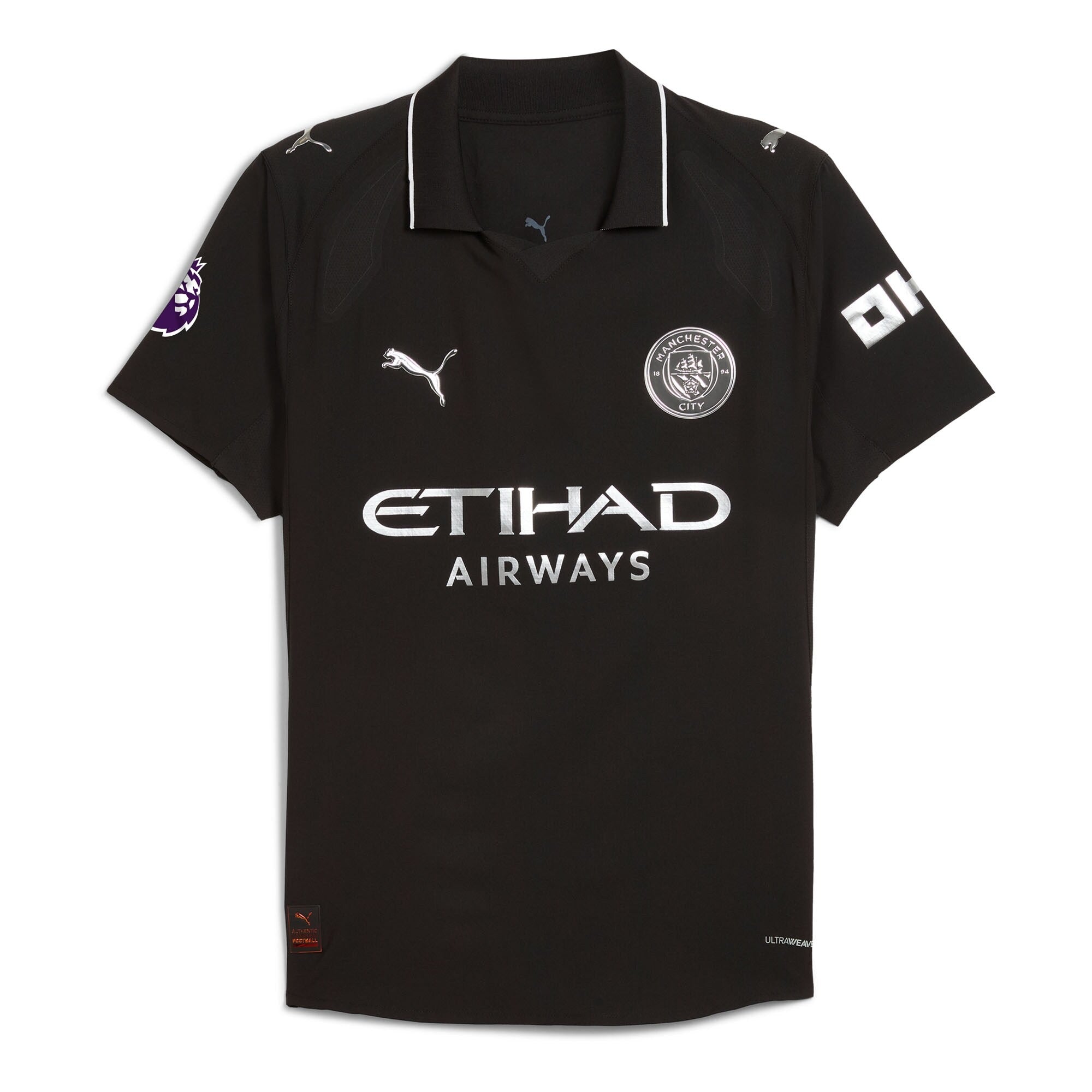 Manchester City Puma 2025/26 Away Custom Jersey – Black