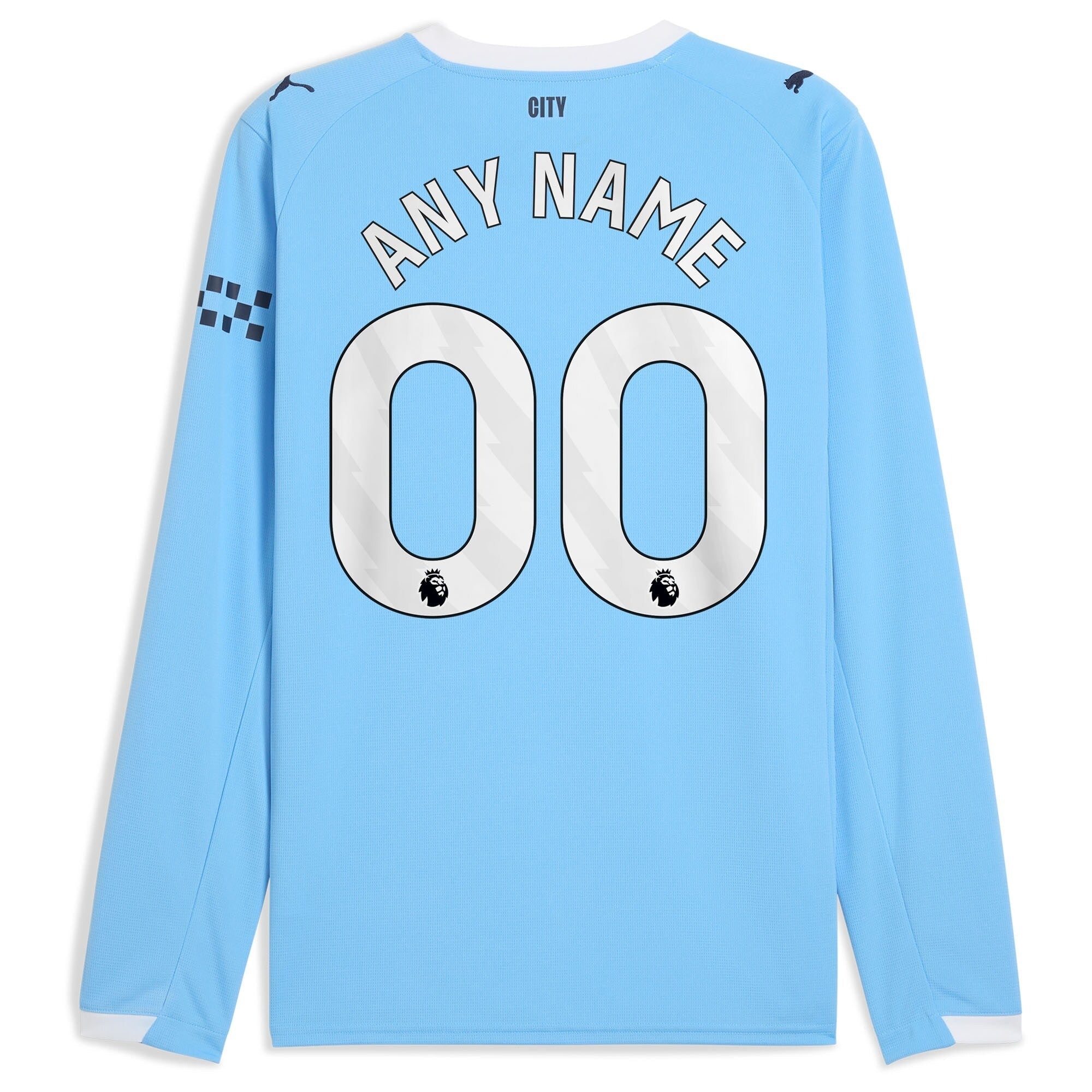 Manchester City Puma 2025/26 Home Long Sleeve Custom Jersey - Sky Blue