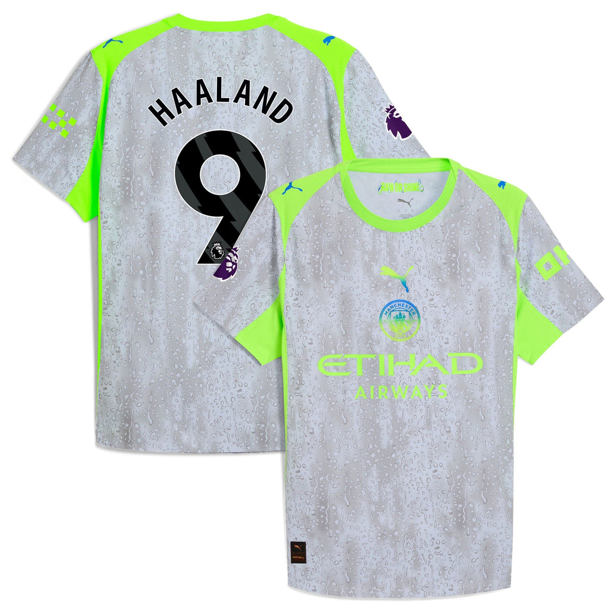 Erling Haaland Manchester City Puma 2025/26 Third Jersey - Green/Neon Green
