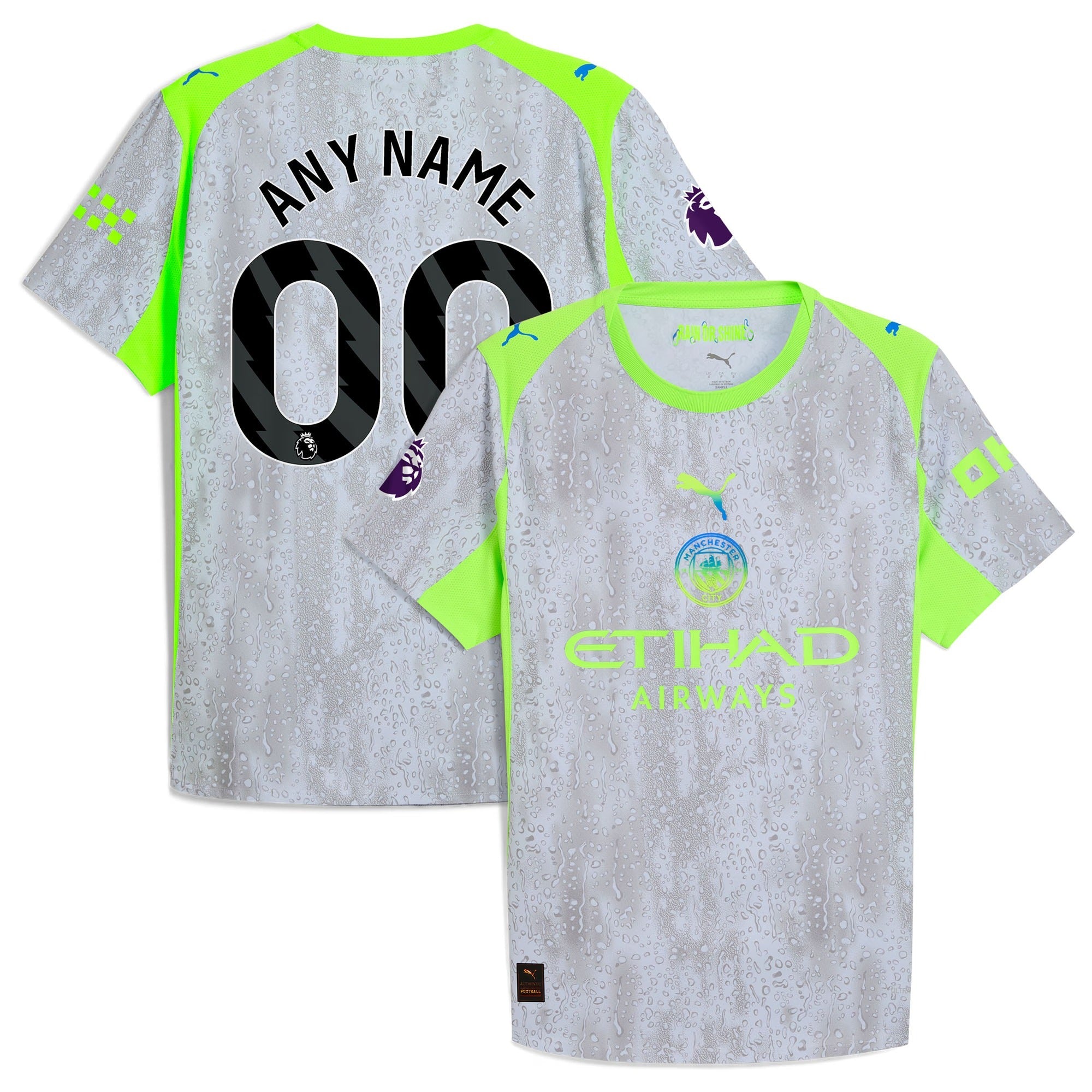 Manchester City Puma 2025/26 Third Custom Jersey - Green/Neon Green