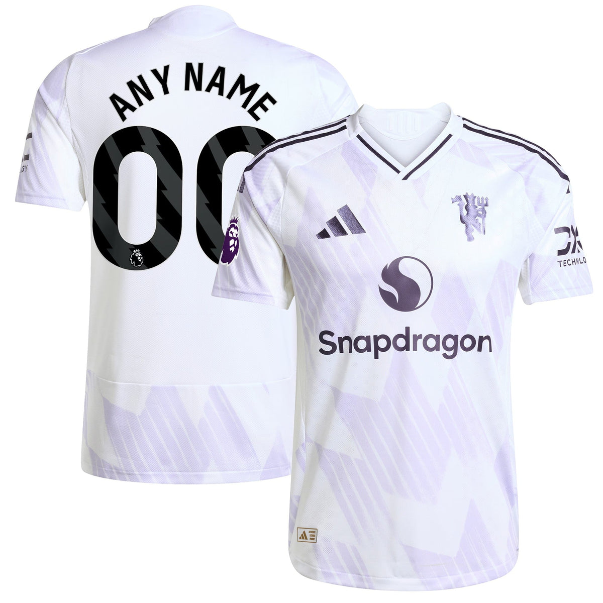 Manchester United adidas 2025/26 Away Custom Jersey - White