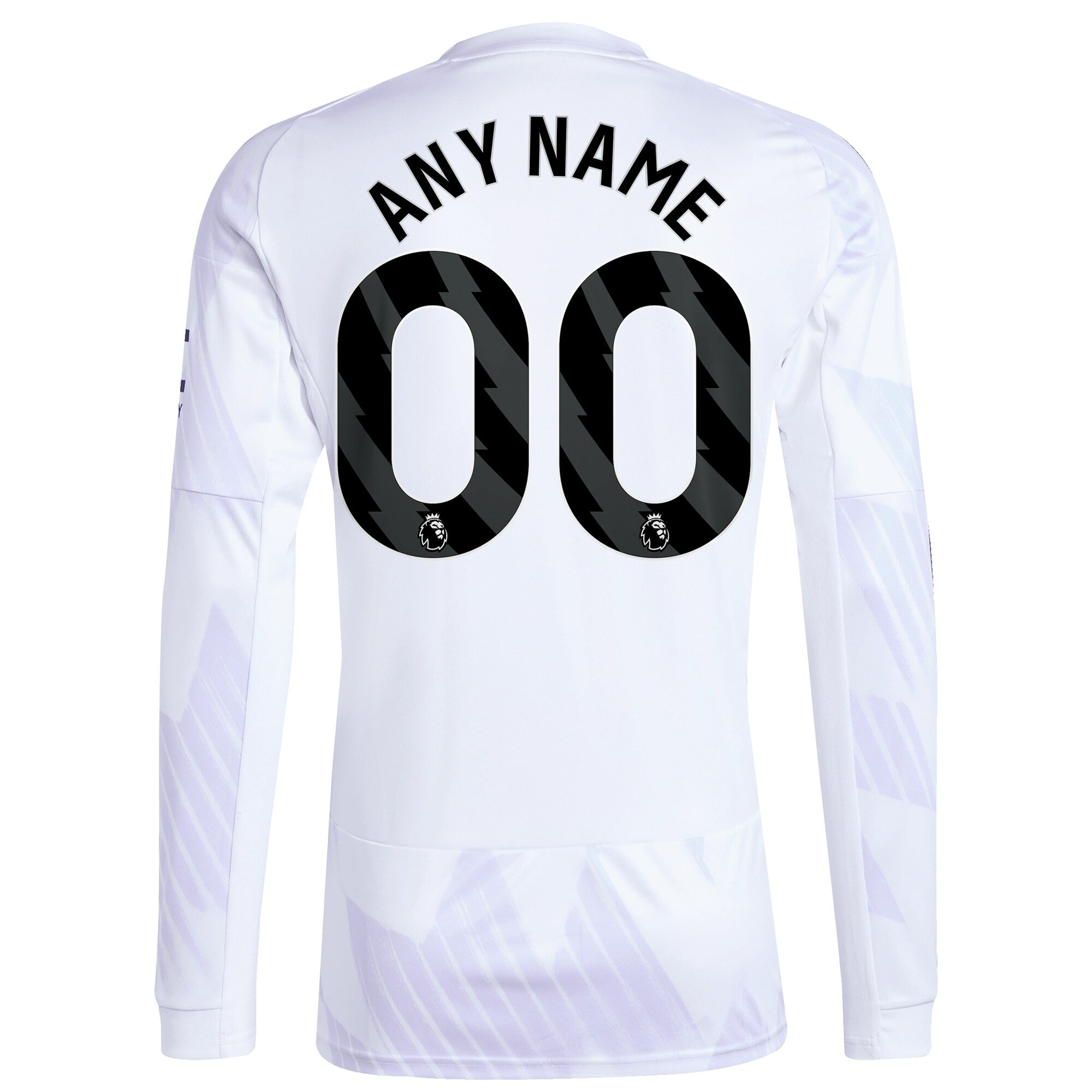Manchester United adidas 2025/26 Away Long Sleeve Custom Jersey - White