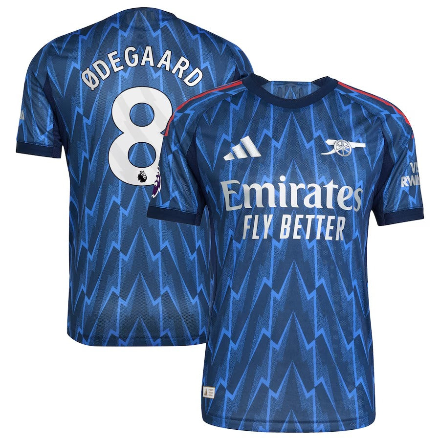 Martin Ødegaard Arsenal adidas 2025/26 Away Player Jersey - Blue