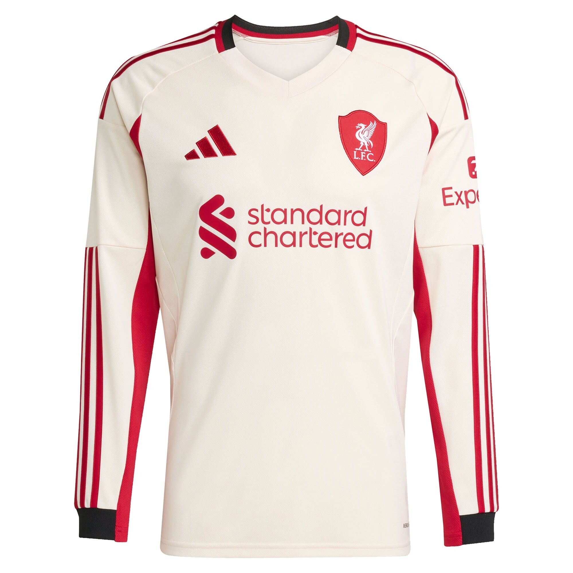 Mohamed Salah Liverpool adidas 2025/26 Away Long Sleeve Player Jersey - White