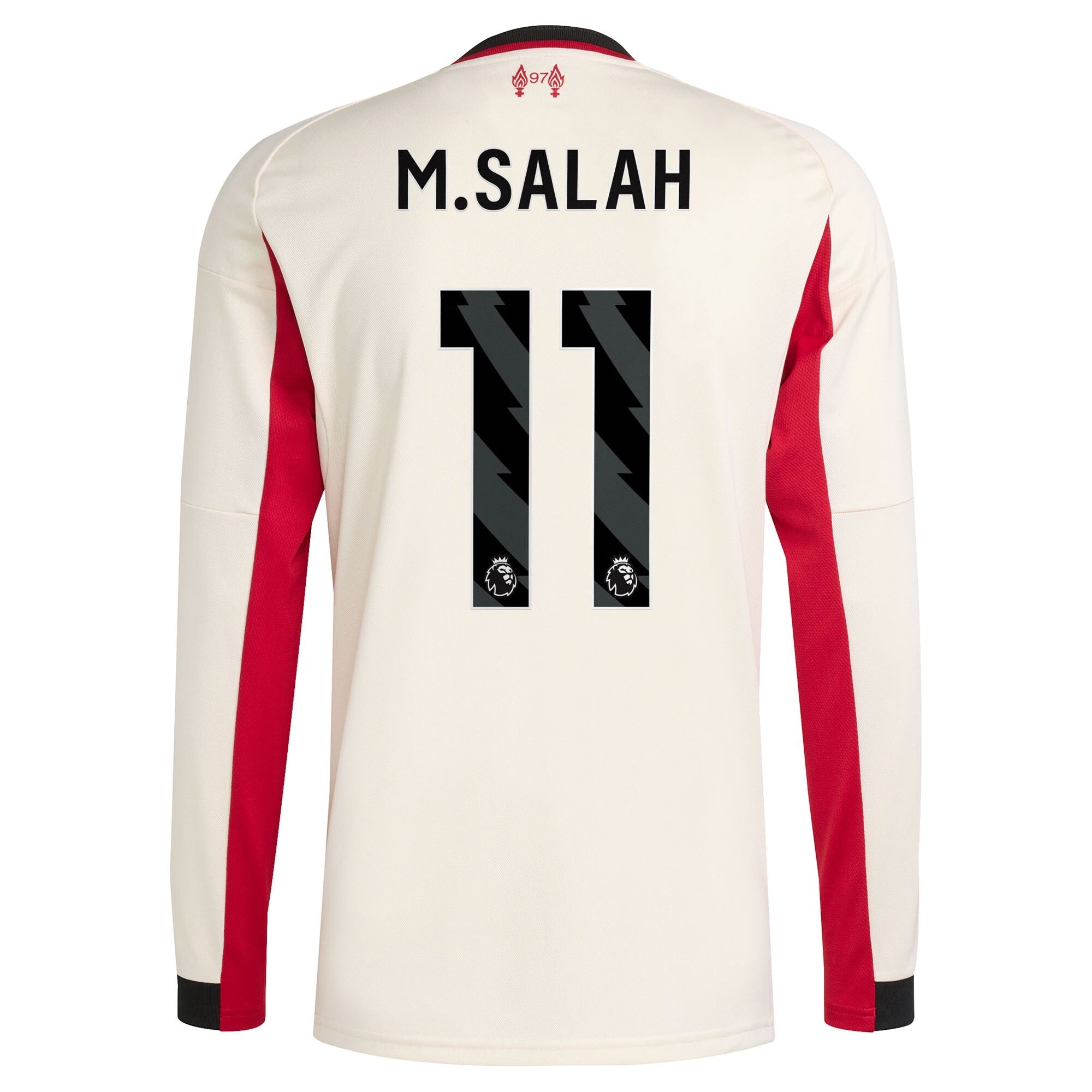 Mohamed Salah Liverpool adidas 2025/26 Away Long Sleeve Player Jersey - White
