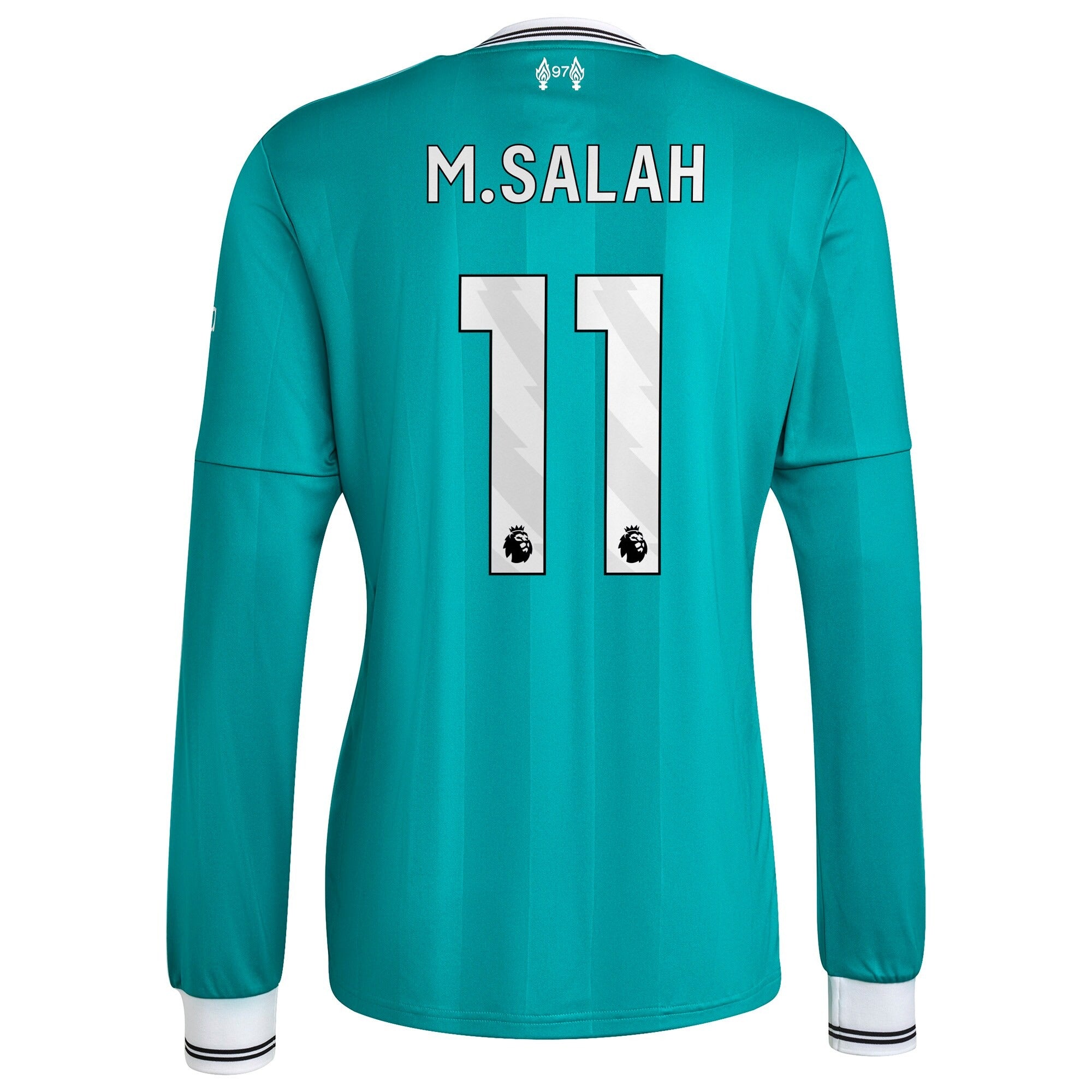 Mohamed Salah Liverpool adidas 2025/26 Third Long Sleeve Player Jersey - Green