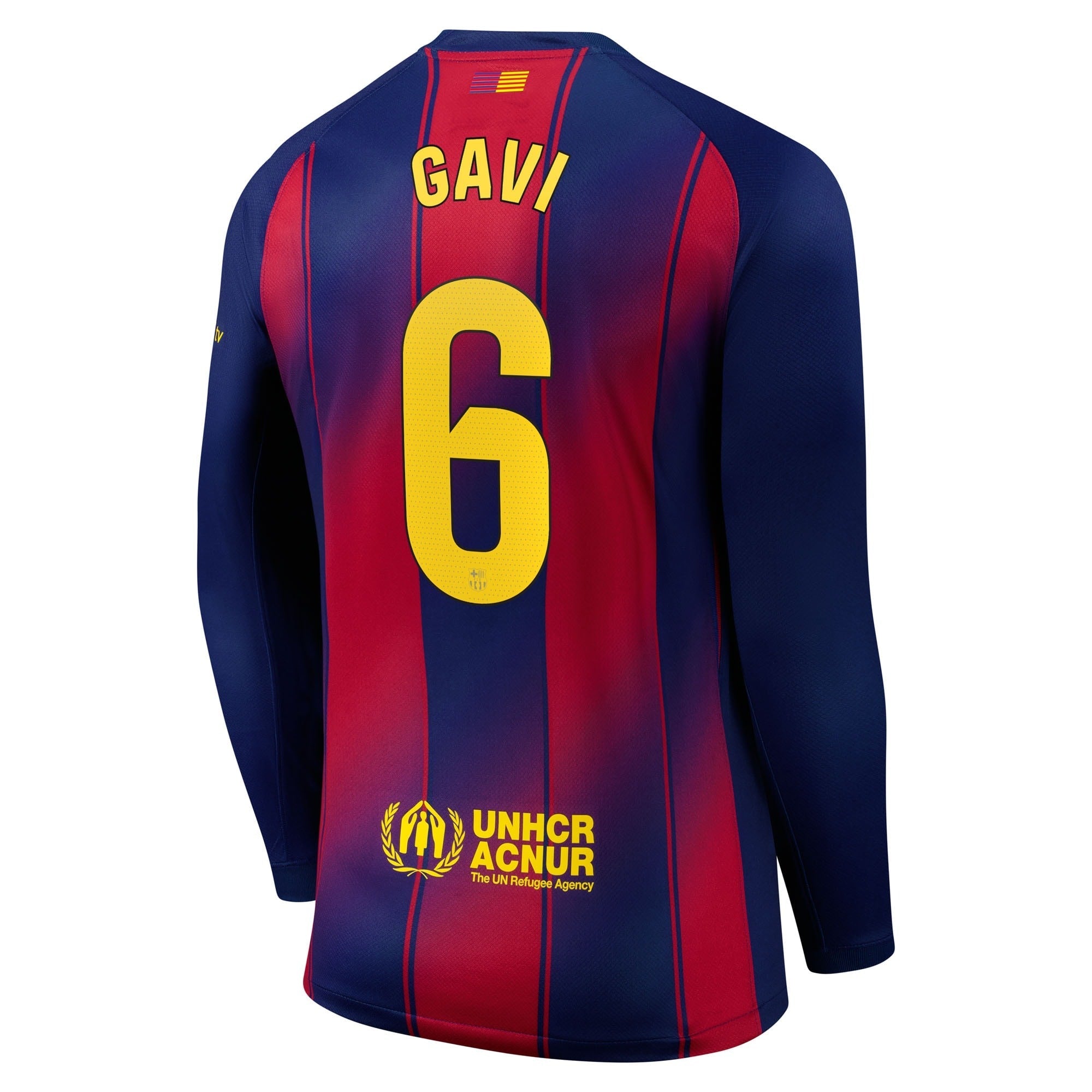 Nike Gavi Barcelona 2025/26 Home Long Sleeve Jersey - Navy