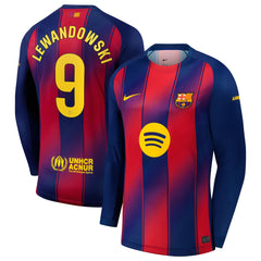Nike Robert Lewandowski Barcelona 2025/26 Home Long Sleeve Jersey - Navy