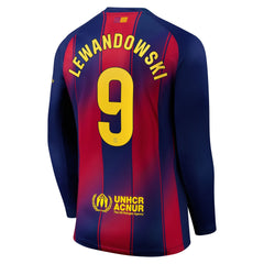 Nike Robert Lewandowski Barcelona 2025/26 Home Long Sleeve Jersey - Navy