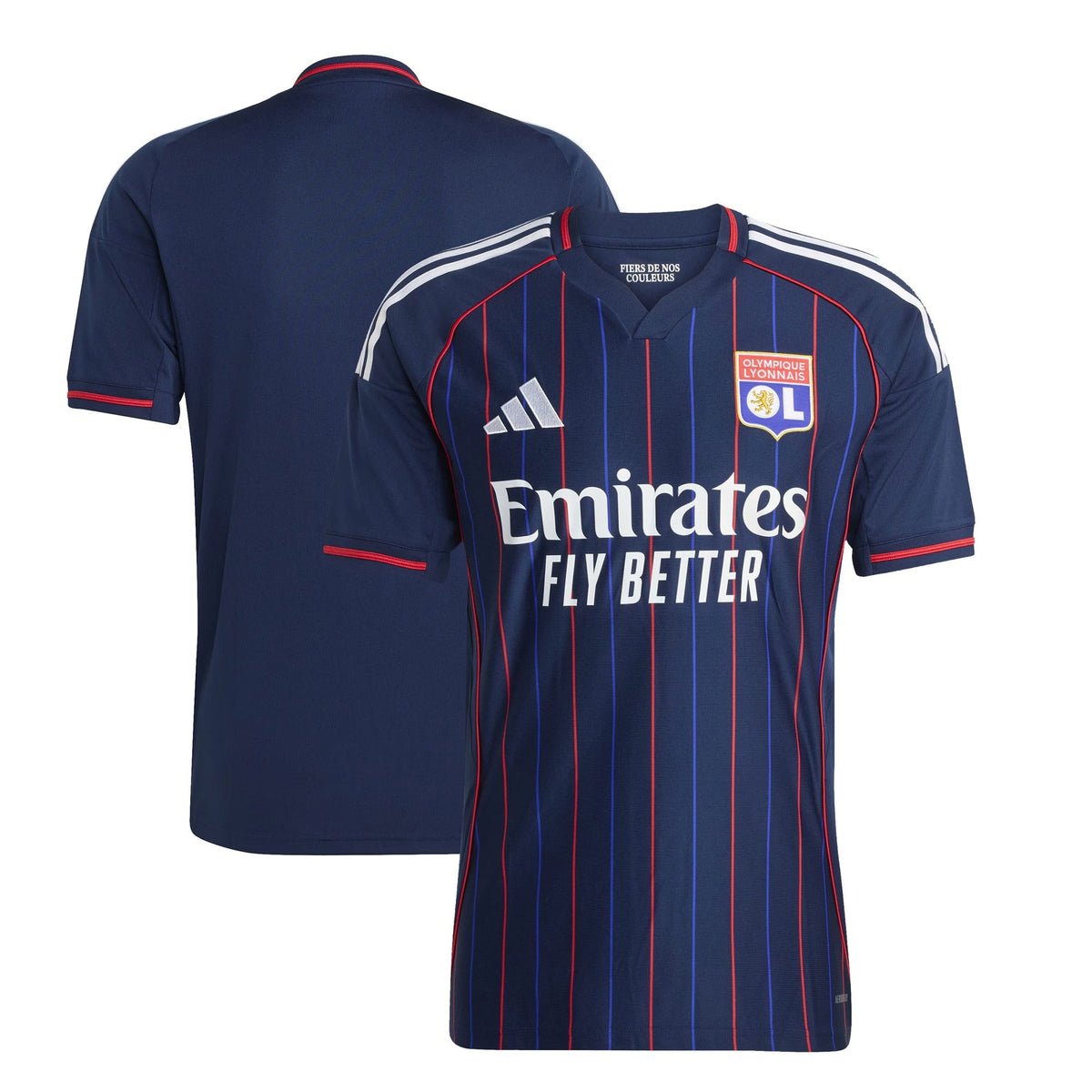 Olympique Lyonnais adidas 2025/26 Away Custom Jersey - Blue