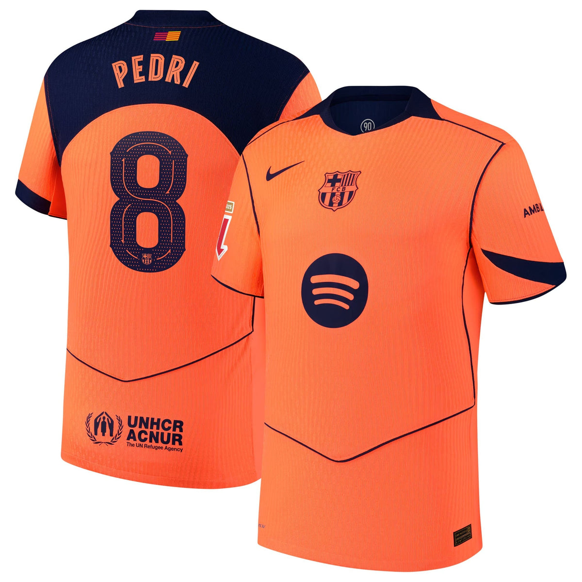 Pedri Barcelona Nike 2025/26 Third Player Jersey - Orange