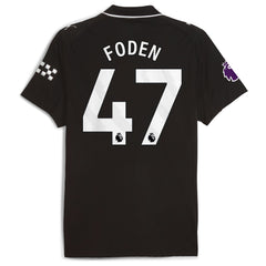 Phil Foden Manchester City Puma 2025/26 Away Player Jersey - Black