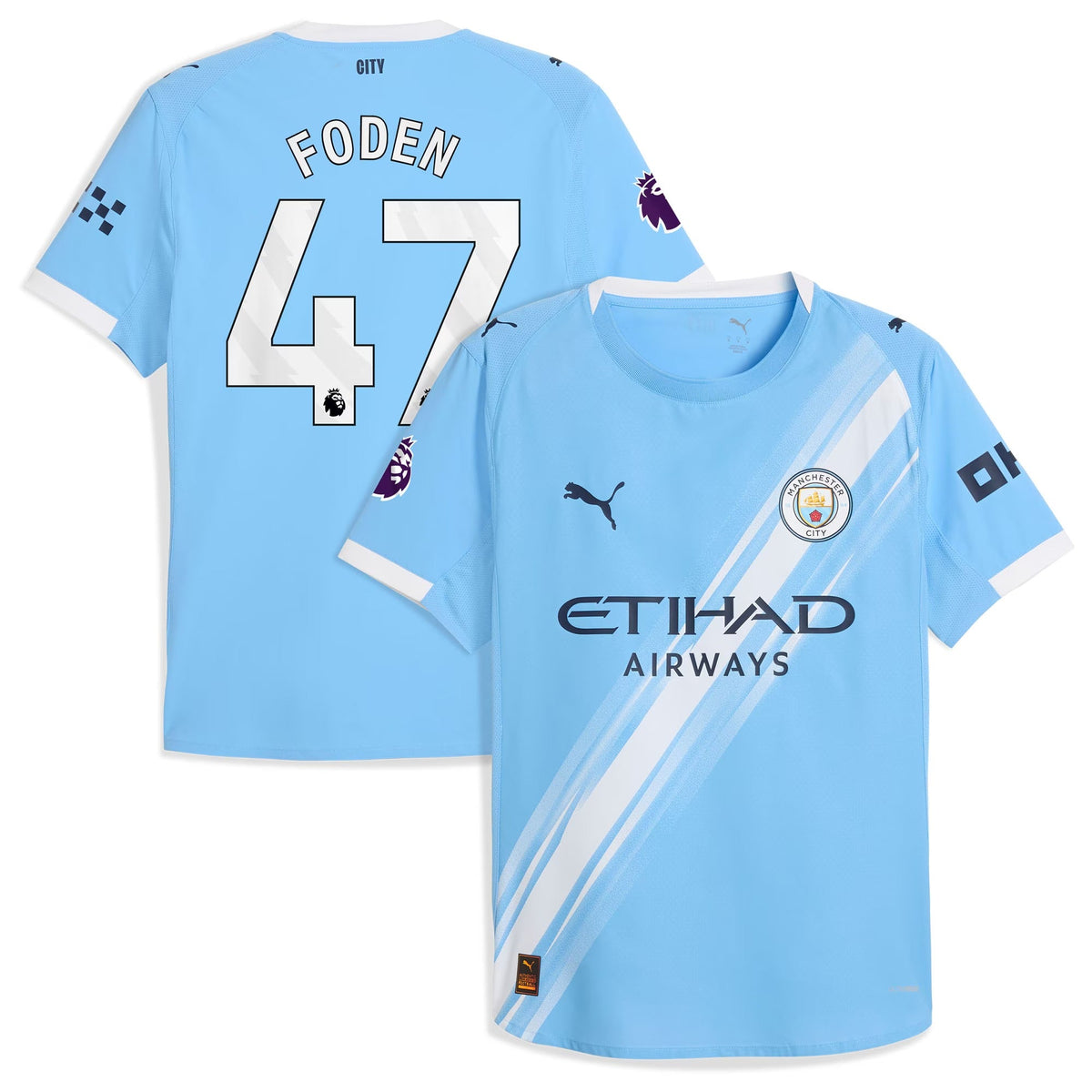 Phil Foden Manchester City Puma 2025/26 Home Player Jersey - Sky Blue