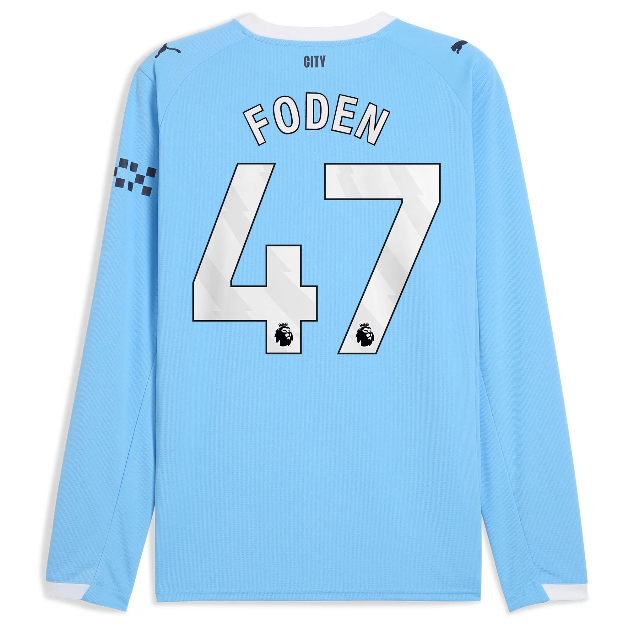 Phil Foden Manchester City Puma 2025/26 Home Long Sleeve Player Jersey - Sky Blue