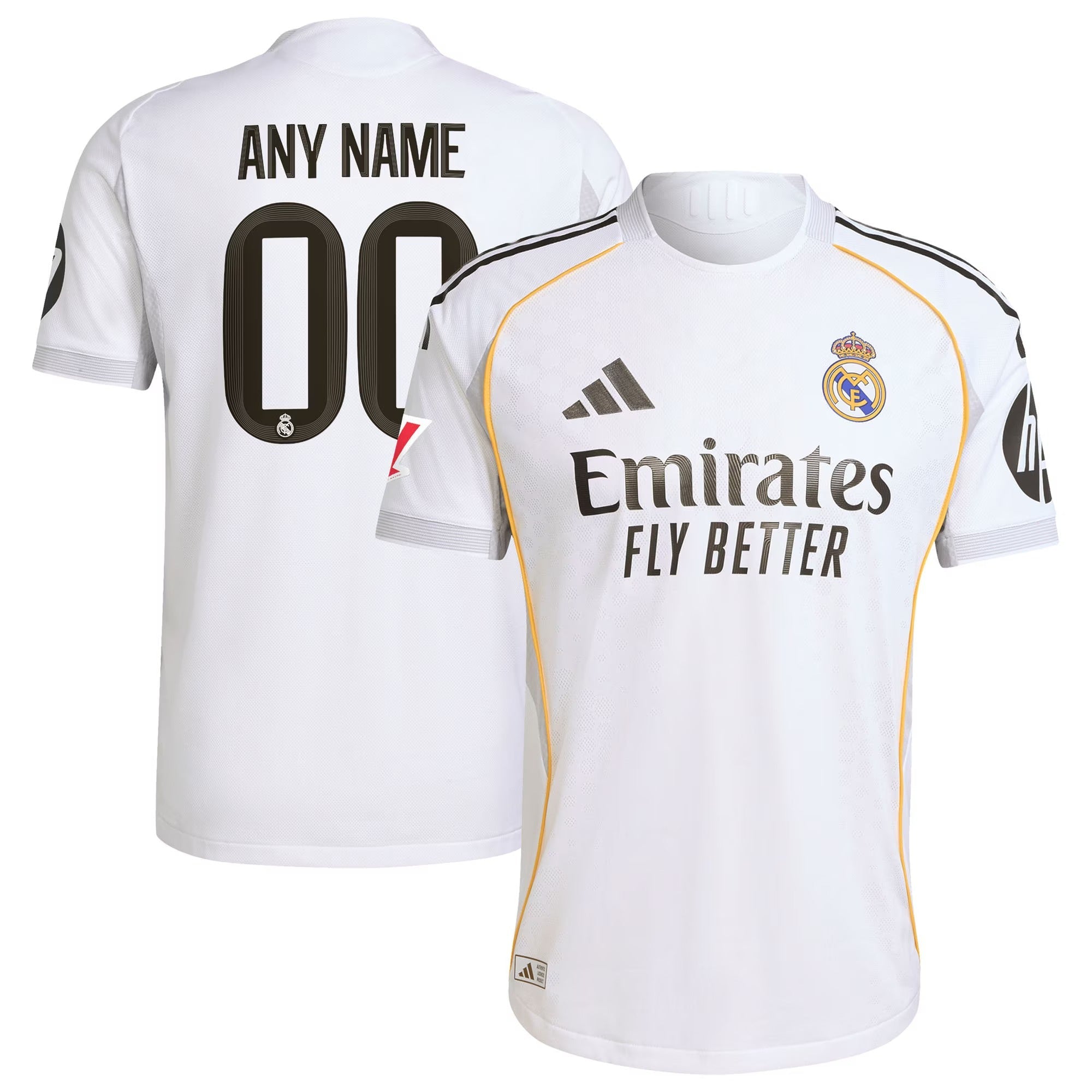 Real Madrid adidas 2025/26 Home Authentic Custom Jersey – White