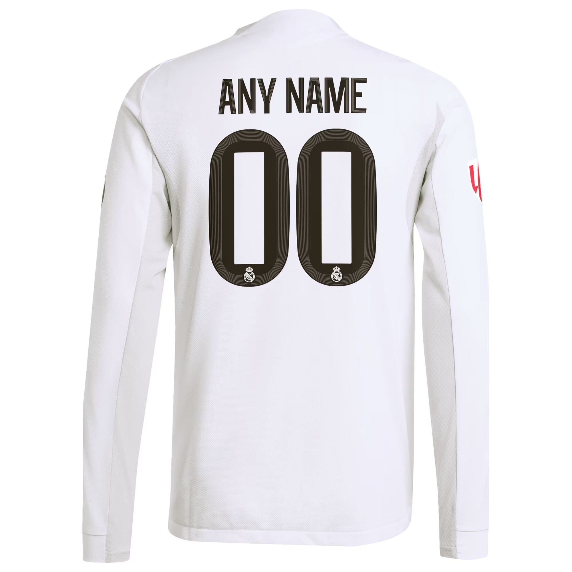 Real Madrid adidas 2025/26 Home Long Sleeve Custom Jersey - White