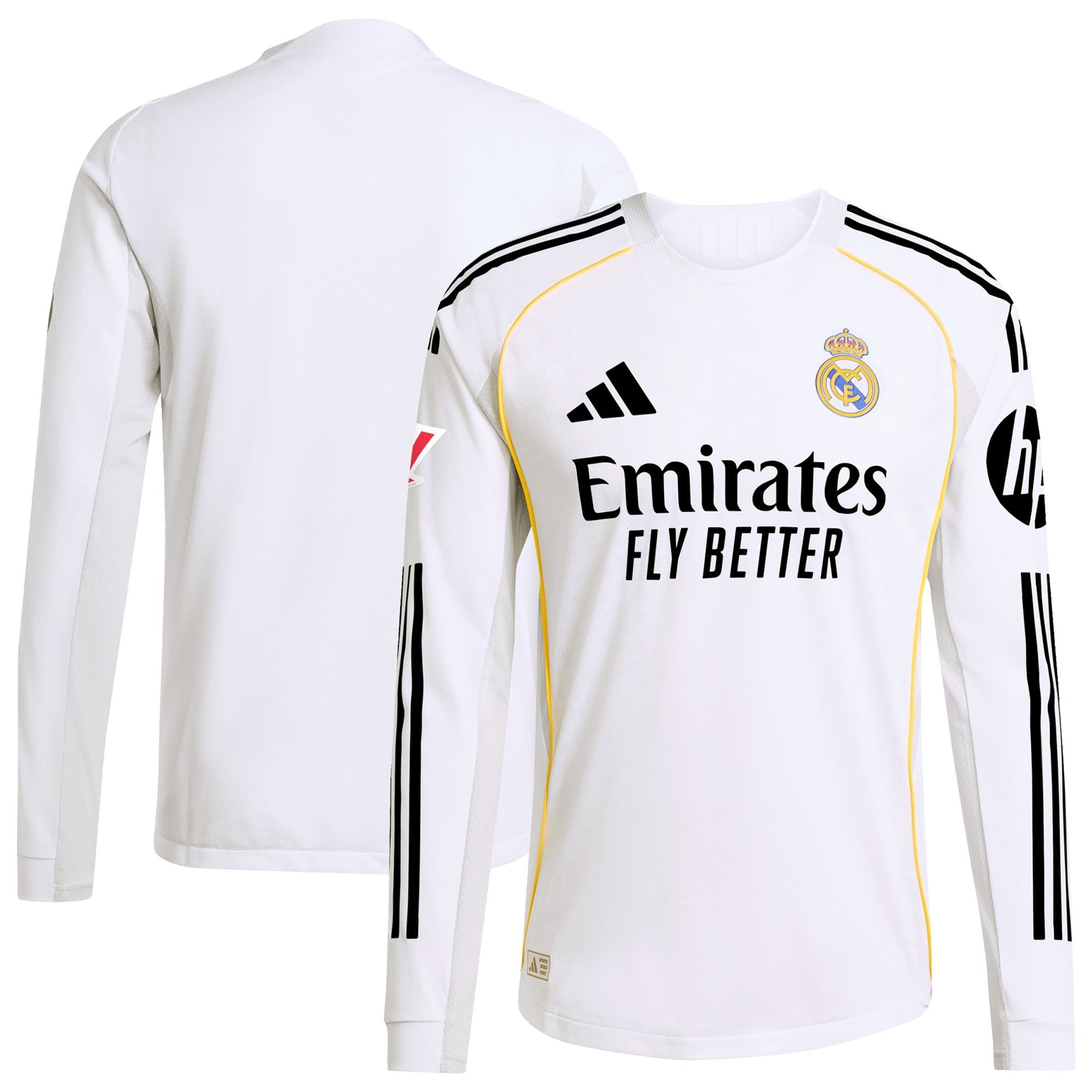 Real Madrid adidas 2025/26 Home Long Sleeve Jersey - White