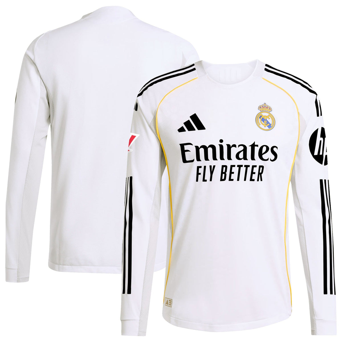 Real Madrid adidas 2025/26 Home Long Sleeve Jersey - White