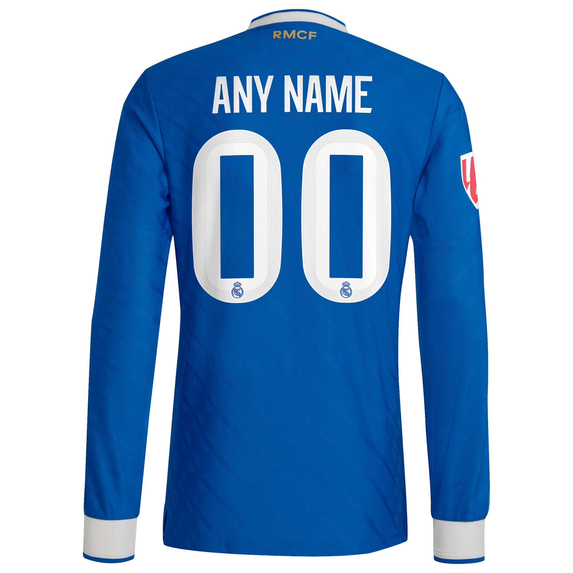 Real Madrid adidas 2025/26 Third Long Sleeve Custom Jersey - Blue