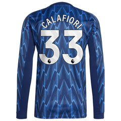 Riccardo Calafiori Arsenal adidas 2025/26 Away Long Sleeve Player Jersey - Blue