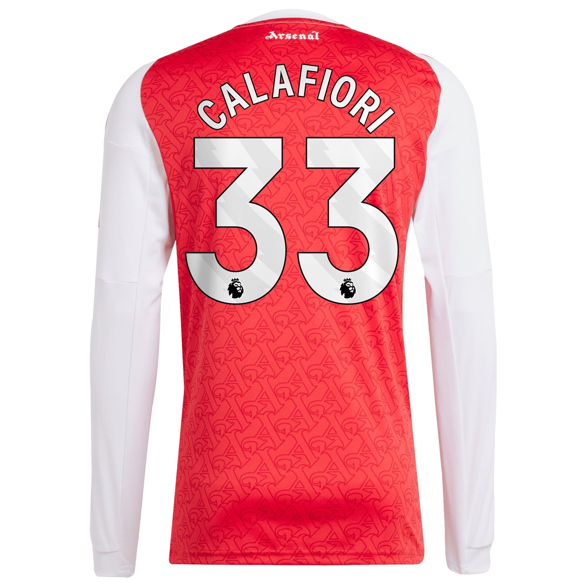 Riccardo Calafiori Arsenal adidas 2025/26 Home Long Sleeve Player Jersey - Red