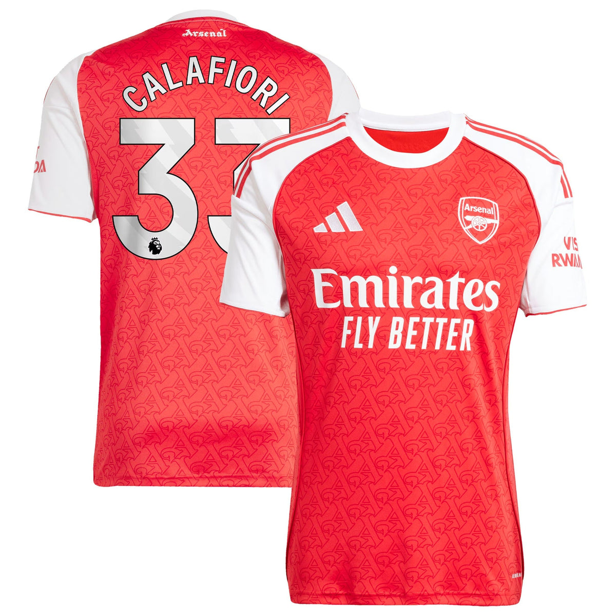 Riccardo Calafiori Arsenal adidas 2025/26 Home Player Jersey - Red