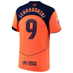 Robert Lewandowski Barcelona Nike 2025/26 Third Player Jersey - Orange