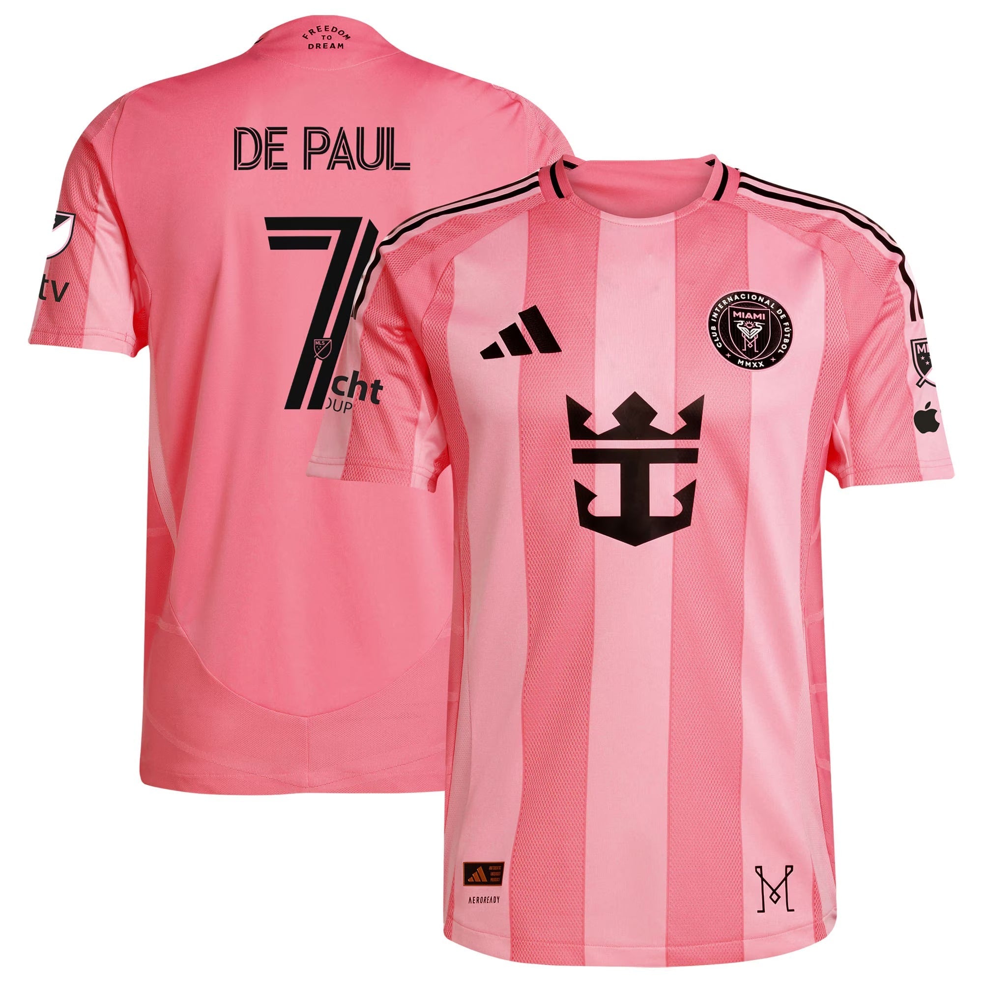 Rodrigo De Paul Inter Miami CF adidas 2025 Euforia Player Jersey - Light Pink