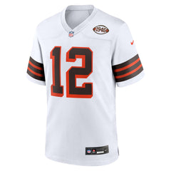 Shedeur Sanders Cleveland Browns Authentic Nike 2025 NFL Draft 2nd Alternate Game Jersey - White
