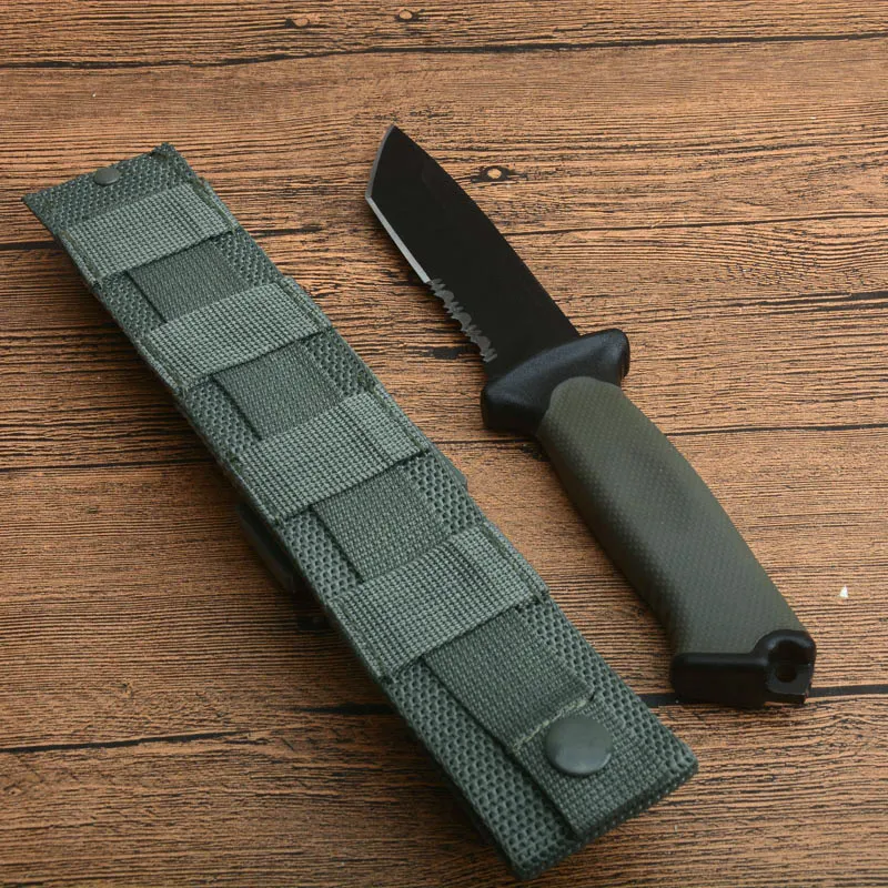 Straight Knife 12C27 Black Coated For Hunting