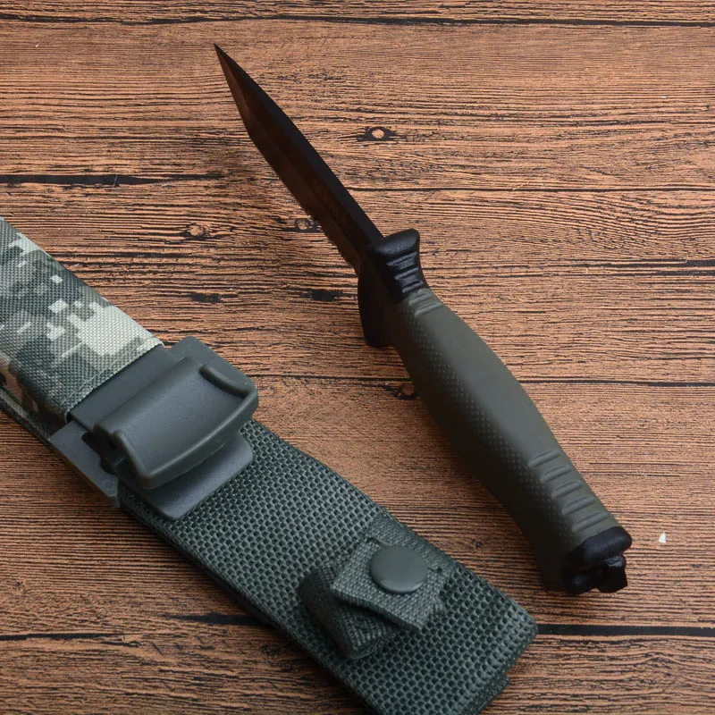 Straight Knife 12C27 Black Coated For Hunting